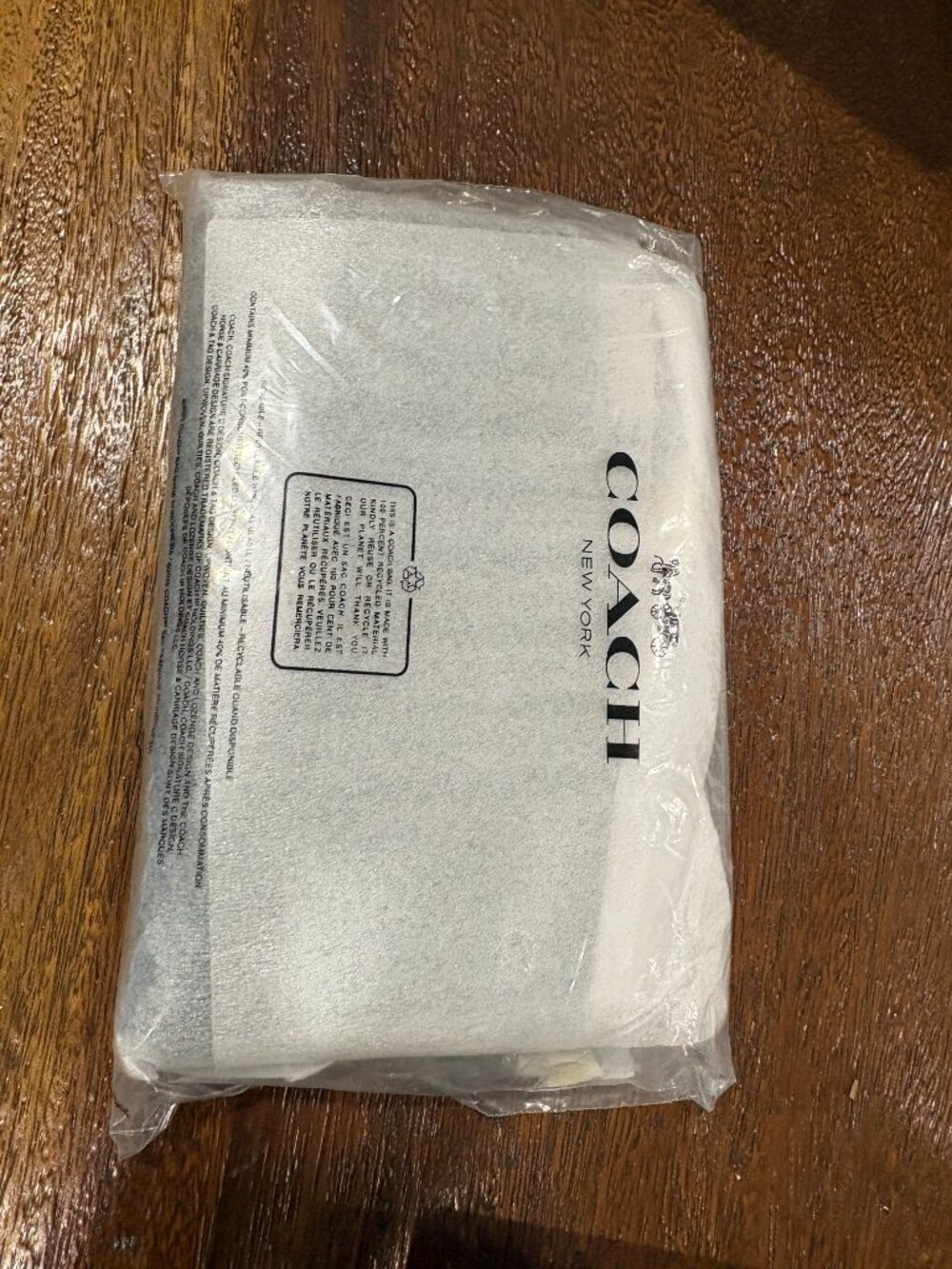 Coach Double Zip Wallet In Signature Canvas Teal Aquamarine NEW - Picture 3 of 3